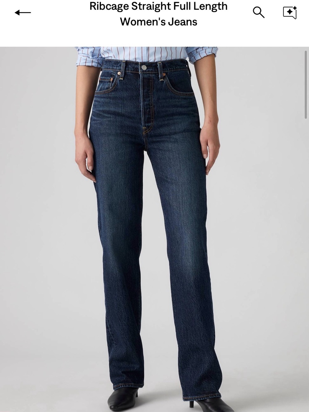 Levi's Women's Straight Leg Jeans in Dark Blue Wash